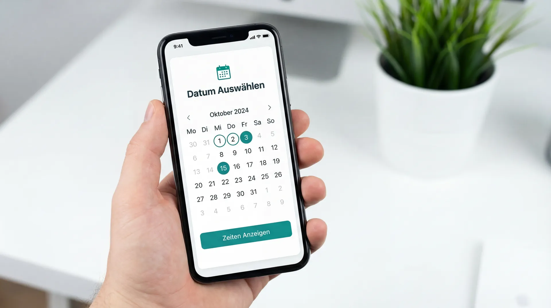 Mobile App Kalender Dashboard und Benutzeroberfläche